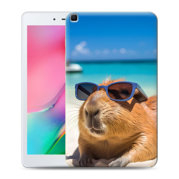 Силиконовый чехол на Samsung Galaxy Tab A 8.0 (2019) с принтом Капибара Силиконовый чехол на Samsung Galaxy Tab A 8.0 (2019) с принтом Капибара