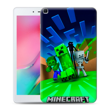 Силиконовый чехол на Samsung Galaxy Tab A 8.0 (2019) с принтом Майнкрафт