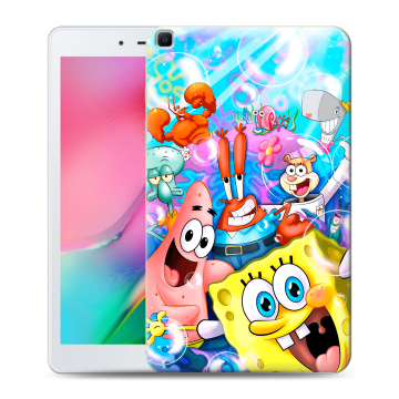 Силиконовый чехол на Samsung Galaxy Tab A 8.0 (2019) с принтом спанчбоб спанч боб Силиконовый чехол на Samsung Galaxy Tab A 8.0 (2019) с принтом спанчбоб спанч боб