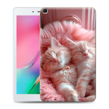 Силиконовый чехол на Samsung Galaxy Tab A 8.0 (2019) с принтом котята котики