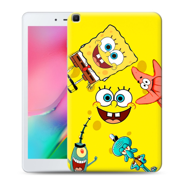 Силиконовый чехол на Samsung Galaxy Tab A 8.0 (2019) с принтом Спанч боб Спанчбоб