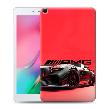 Силиконовый чехол на Samsung Galaxy Tab A 8.0 (2019) с принтом Мерседес Mercedes AMG