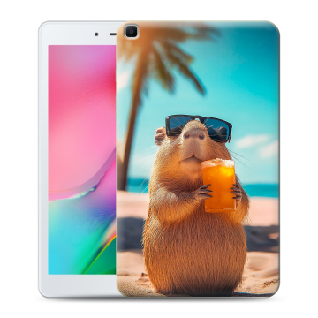 Силиконовый чехол на Samsung Galaxy Tab A 8.0 (2019) с принтом Капибара