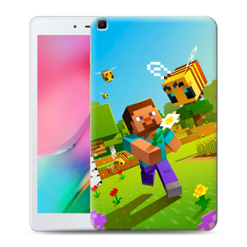 Силиконовый чехол на Samsung Galaxy Tab A 8.0 (2019) с принтом Майнкрафт Minecraft