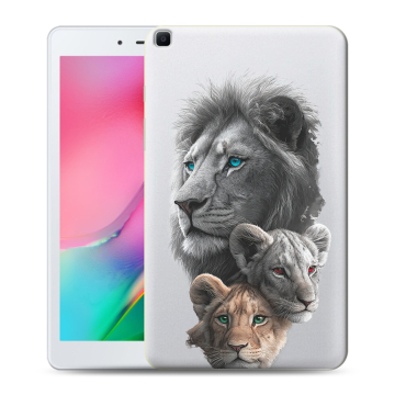 Силиконовый чехол на Samsung Galaxy Tab A 8.0 (2019) с принтом Львы
