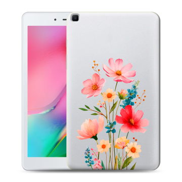 Силиконовый чехол на Samsung Galaxy Tab A 8.0 (2019) с принтом Цветы