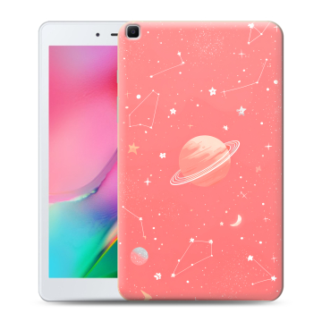 Силиконовый чехол на Samsung Galaxy Tab A 8.0 (2019) с принтом Розовый космос