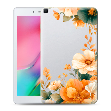 Силиконовый чехол на Samsung Galaxy Tab A 8.0 (2019) с принтом Цветы принт