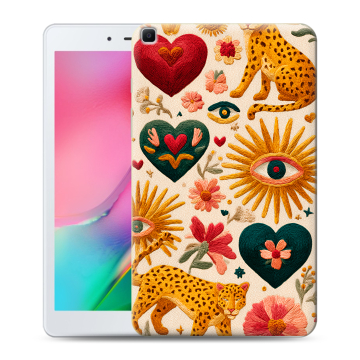 Силиконовый чехол на Samsung Galaxy Tab A 8.0 (2019) с принтом Модный принт