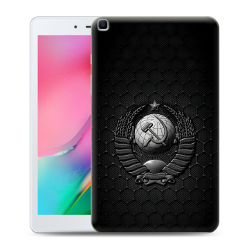 Силиконовый чехол на Samsung Galaxy Tab A 8.0 (2019) с принтом Герб Флаг СССР