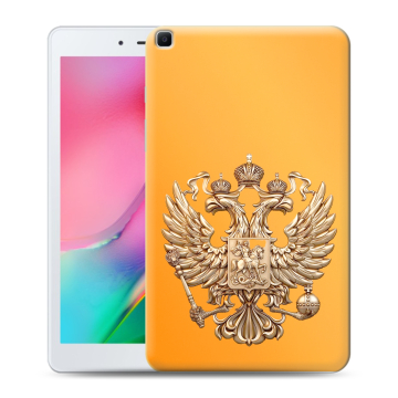 Силиконовый чехол на Samsung Galaxy Tab A 8.0 (2019) с принтом Герб Флаг России
