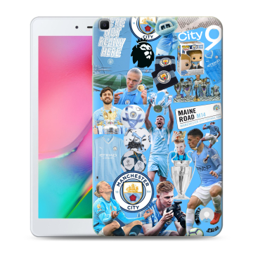 Силиконовый чехол на Samsung Galaxy Tab A 8.0 (2019) с принтом Man City Манчестер Сити