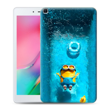 Силиконовый чехол на Samsung Galaxy Tab A 8.0 (2019) с принтом Миньоны