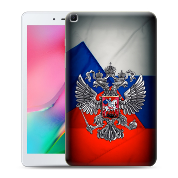 Силиконовый чехол на Samsung Galaxy Tab A 8.0 (2019) с принтом Флаг России Силиконовый чехол на Samsung Galaxy Tab A 8.0 (2019) с принтом Флаг России