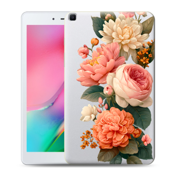 Силиконовый чехол на Samsung Galaxy Tab A 8.0 (2019) с принтом цветы