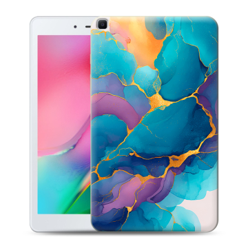 Силиконовый чехол на Samsung Galaxy Tab A 8.0 (2019) с принтом Мрамор блестки