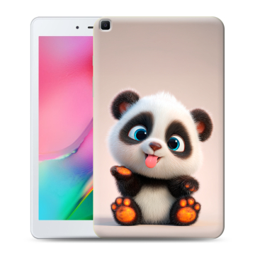 Силиконовый чехол на Samsung Galaxy Tab A 8.0 (2019) с принтом милая панда Силиконовый чехол на Samsung Galaxy Tab A 8.0 (2019) с принтом милая панда