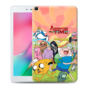 Силиконовый чехол на Samsung Galaxy Tab A 8.0 (2019) с принтом Adventure time Время приключений