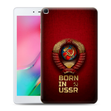 Силиконовый чехол на Samsung Galaxy Tab A 8.0 (2019) с принтом Флаг Герб СССР