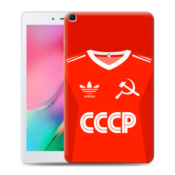 Силиконовый чехол на Samsung Galaxy Tab A 8.0 (2019) с принтом Флаг Герб СССР
