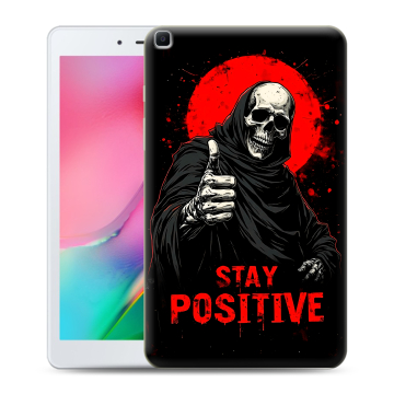 Силиконовый чехол на Samsung Galaxy Tab A 8.0 (2019) с принтом смешной скелет