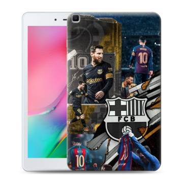 Силиконовый чехол на Samsung Galaxy Tab A 8.0 (2019) с принтом Messi Barcelona Силиконовый чехол на Samsung Galaxy Tab A 8.0 (2019) с принтом Messi Barcelona