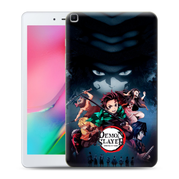 Силиконовый чехол на Samsung Galaxy Tab A 8.0 (2019) с принтом Demon Slayer Клинок рассекающий демонов