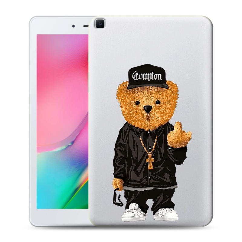 Силиконовый противоударный чехол на Samsung Galaxy Tab A 8.0 (2019) с принтом Мишка Силиконовый противоударный чехол на Samsung Galaxy Tab A 8.0 (2019) с принтом Мишка