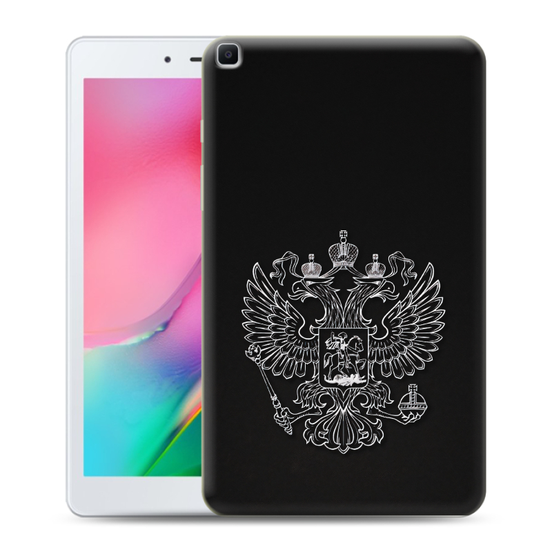 Силиконовый противоударный чехол на Samsung Galaxy Tab A 8.0 (2019) с принтом Герб России Силиконовый противоударный чехол на Samsung Galaxy Tab A 8.0 (2019) с принтом Герб России
