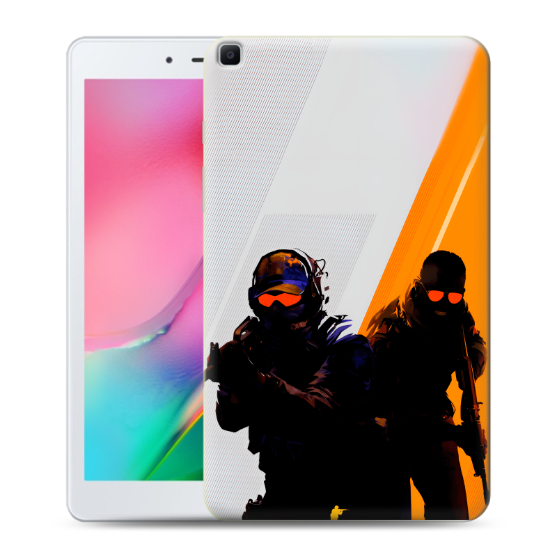 Силиконовый противоударный чехол на Samsung Galaxy Tab A 8.0 (2019) с принтом Контер страйк Counter strike Силиконовый противоударный чехол на Samsung Galaxy Tab A 8.0 (2019) с принтом Контер страйк Counter strike