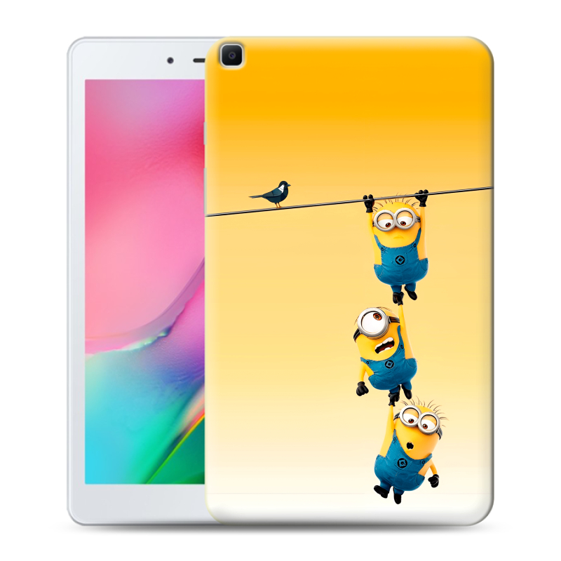 Силиконовый противоударный чехол на Samsung Galaxy Tab A 8.0 (2019) с принтом Миньоны Силиконовый противоударный чехол на Samsung Galaxy Tab A 8.0 (2019) с принтом Миньоны