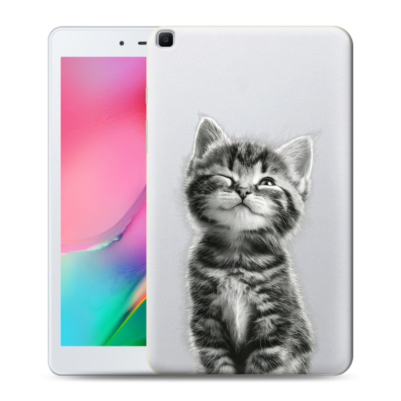 Силиконовый противоударный чехол на Samsung Galaxy Tab A 8.0 (2019) с принтом Котенок Силиконовый противоударный чехол на Samsung Galaxy Tab A 8.0 (2019) с принтом Котенок