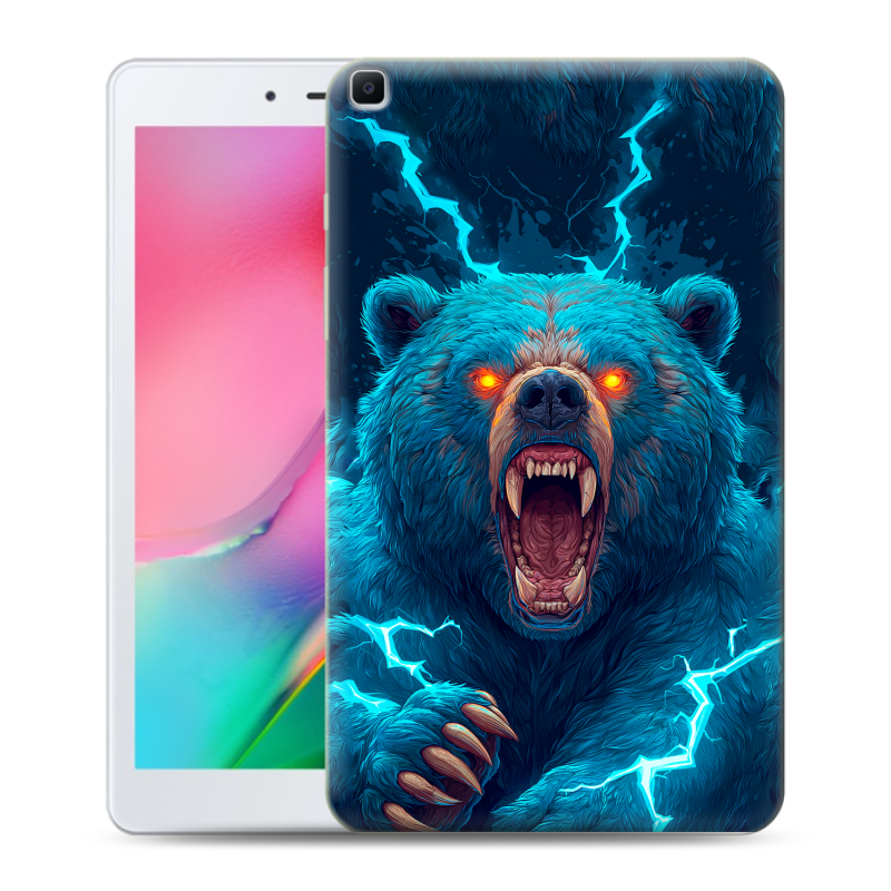 Силиконовый чехол на Samsung Galaxy Tab A 8.0 (2019) с принтом Медведь Силиконовый чехол на Samsung Galaxy Tab A 8.0 (2019) с принтом Медведь