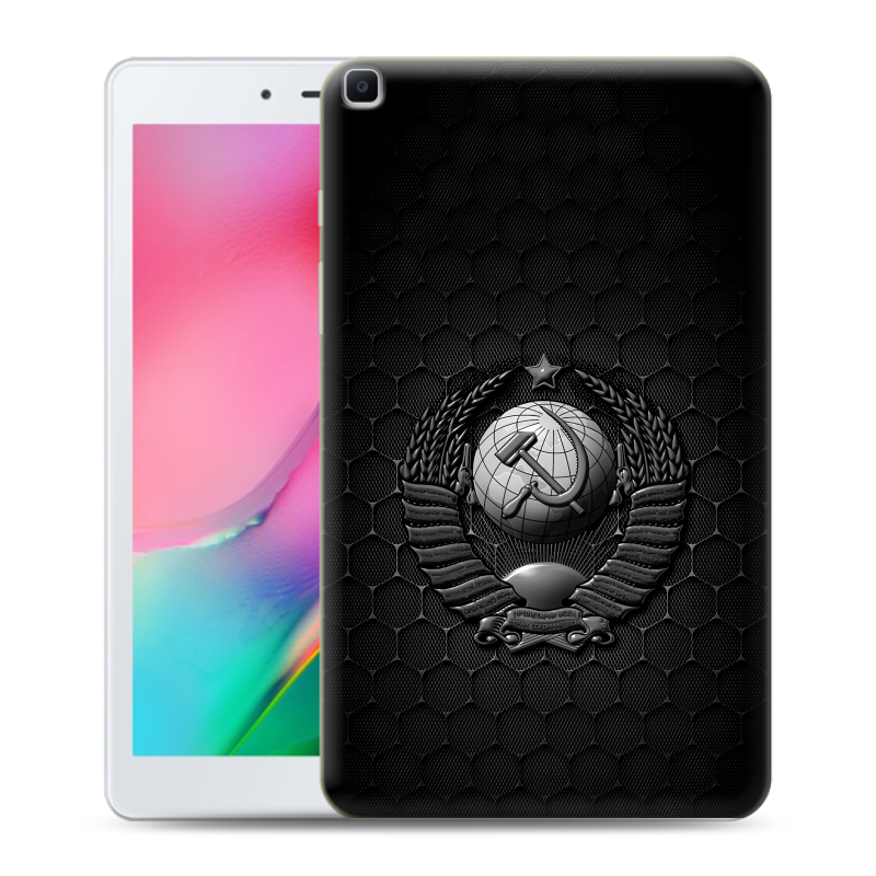 Силиконовый противоударный чехол на Samsung Galaxy Tab A 8.0 (2019) с принтом Герб Флаг СССР Силиконовый противоударный чехол на Samsung Galaxy Tab A 8.0 (2019) с принтом Герб Флаг СССР