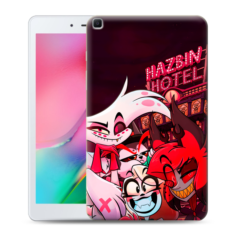 Силиконовый противоударный чехол на Samsung Galaxy Tab A 8.0 (2019) с принтом Hazbin Hotel Отель Хазбин Силиконовый противоударный чехол на Samsung Galaxy Tab A 8.0 (2019) с принтом Hazbin Hotel Отель Хазбин