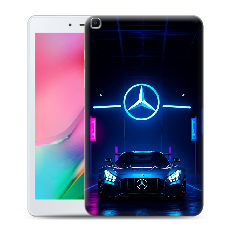 Силиконовый чехол на Samsung Galaxy Tab A 8.0 (2019) с принтом Mercedes Мерседес Силиконовый чехол на Samsung Galaxy Tab A 8.0 (2019) с принтом Mercedes Мерседес
