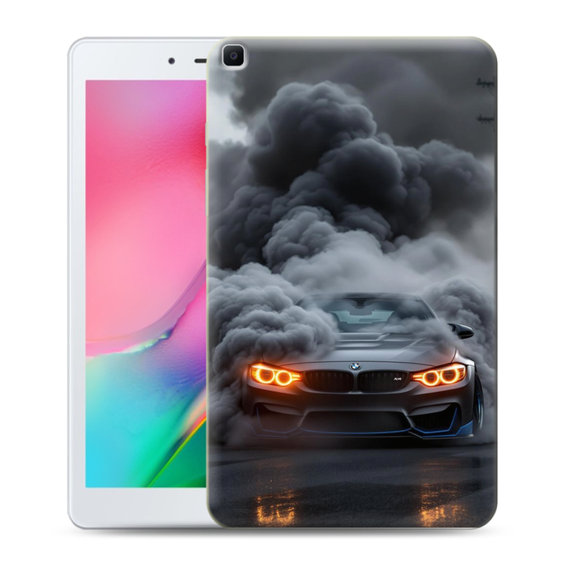 Силиконовый противоударный чехол на Samsung Galaxy Tab A 8.0 (2019) с принтом BMW БМВ Силиконовый противоударный чехол на Samsung Galaxy Tab A 8.0 (2019) с принтом BMW БМВ