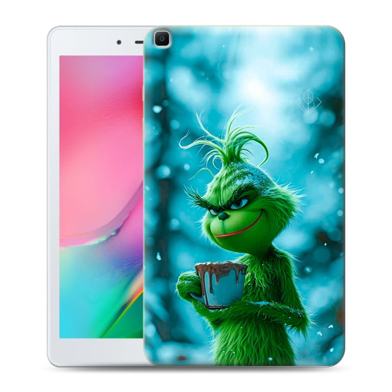 Силиконовый чехол на планшета Samsung Galaxy Tab A 8.0 (2019) с принтом Новый год гринч Силиконовый чехол на планшета Samsung Galaxy Tab A 8.0 (2019) с принтом Новый год гринч