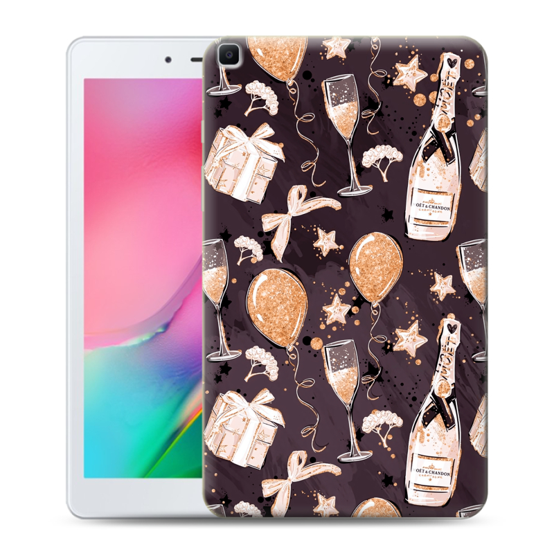 Силиконовый противоударный чехол на Samsung Galaxy Tab A 8.0 (2019) с принтом Новый год Силиконовый противоударный чехол на Samsung Galaxy Tab A 8.0 (2019) с принтом Новый год