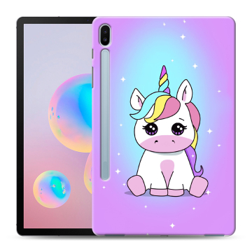 Силиконовый чехол на планшета Samsung Galaxy Tab S6 с принтом Единорог Силиконовый чехол на планшета Samsung Galaxy Tab S6 с принтом Единорог