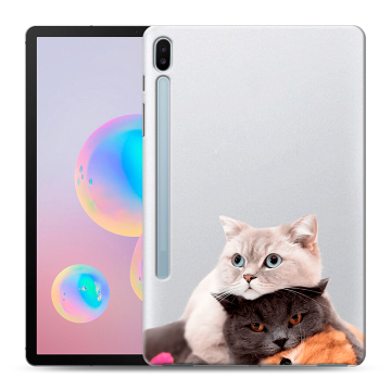 Силиконовый чехол на планшета Samsung Galaxy Tab S6 с принтом Кошки Силиконовый чехол на планшета Samsung Galaxy Tab S6 с принтом Кошки