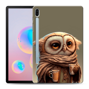 Силиконовый чехол на планшета Samsung Galaxy Tab S6 с принтом Сова Силиконовый чехол на планшета Samsung Galaxy Tab S6 с принтом Сова