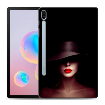 Силиконовый чехол на Samsung Galaxy Tab S6 с принтом Девушка в шляпе Силиконовый чехол на Samsung Galaxy Tab S6 с принтом Девушка в шляпе