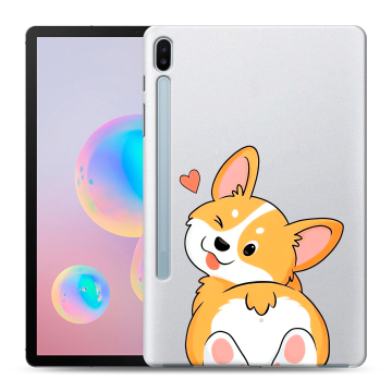 Силиконовый чехол на Samsung Galaxy Tab S6 с принтом Корги