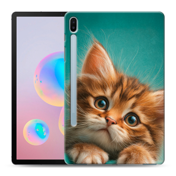 Силиконовый чехол на Samsung Galaxy Tab S6 с принтом котенок Силиконовый чехол на Samsung Galaxy Tab S6 с принтом котенок