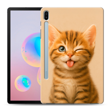 Силиконовый чехол на Samsung Galaxy Tab S6 с принтом котенок Силиконовый чехол на Samsung Galaxy Tab S6 с принтом котенок