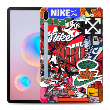 Силиконовый чехол на Samsung Galaxy Tab S6 с принтом Найк Nike яркий