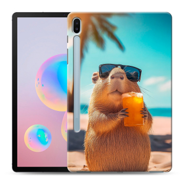 Силиконовый чехол на Samsung Galaxy Tab S6 с принтом Капибара Силиконовый чехол на Samsung Galaxy Tab S6 с принтом Капибара