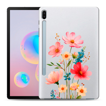 Силиконовый чехол на Samsung Galaxy Tab S6 с принтом Цветы