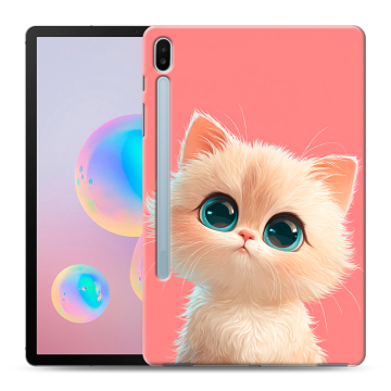 Силиконовый чехол на Samsung Galaxy Tab S6 с принтом Розовый котенок